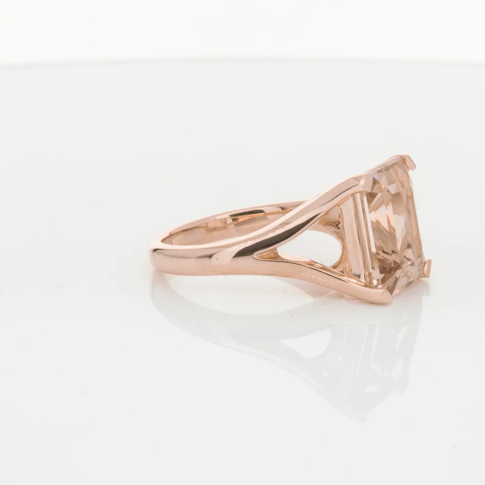 14ct Rose Gold Morganite Verona Ring