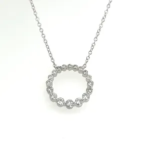 14K White Gold Diamond Necklace
