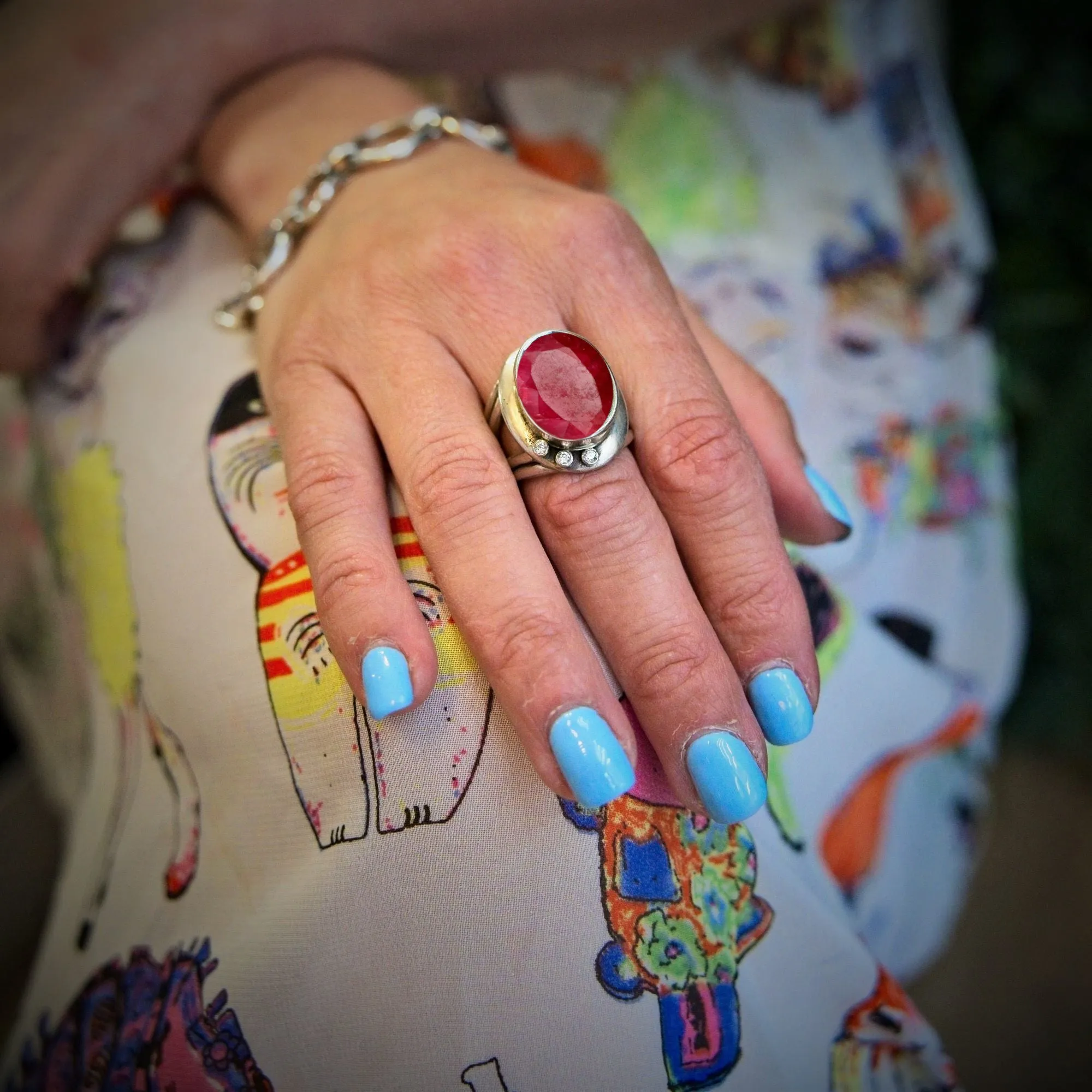 Adjustable Eyetelia Ring in various gemstones