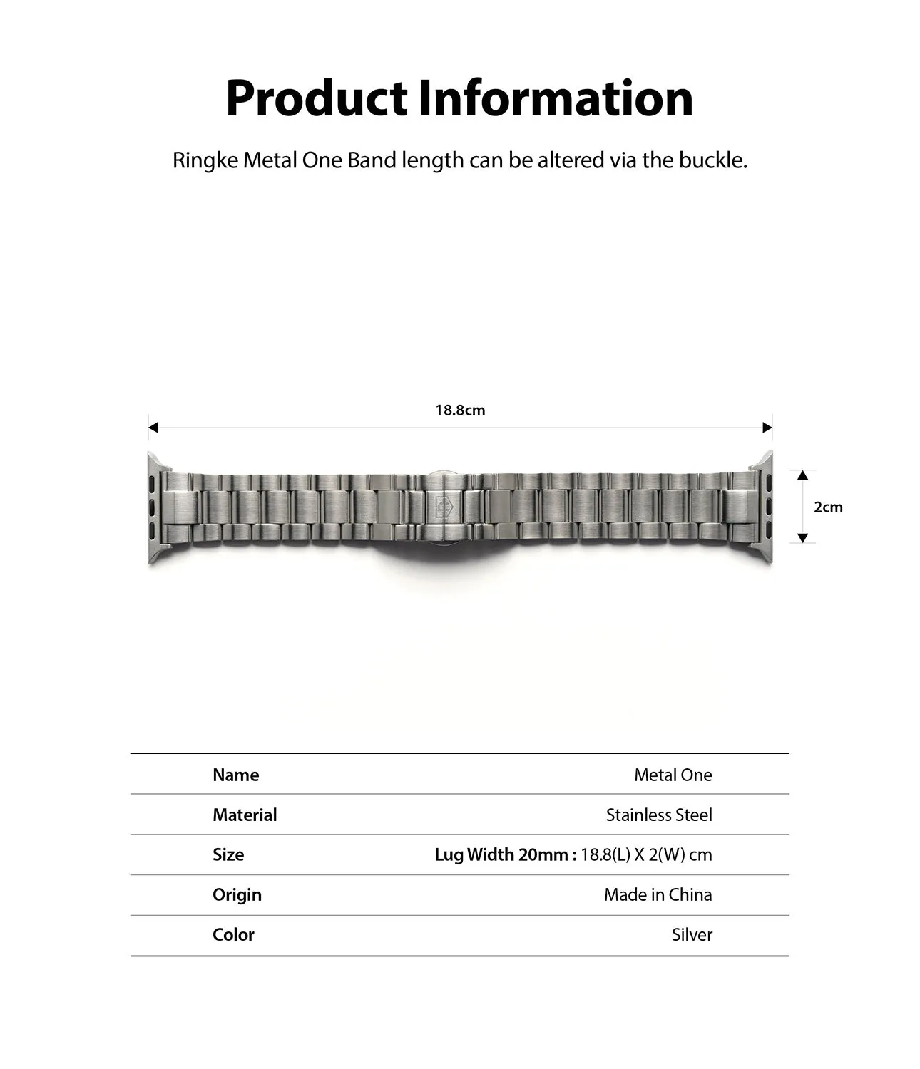 Apple Watch 41mm / 40mm / 38mm | Metal One Band