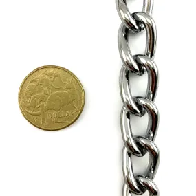Chrome Curb Chain - 3.9mm x 30m