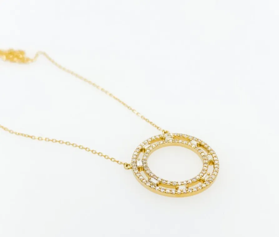 Circle Diamond Necklace