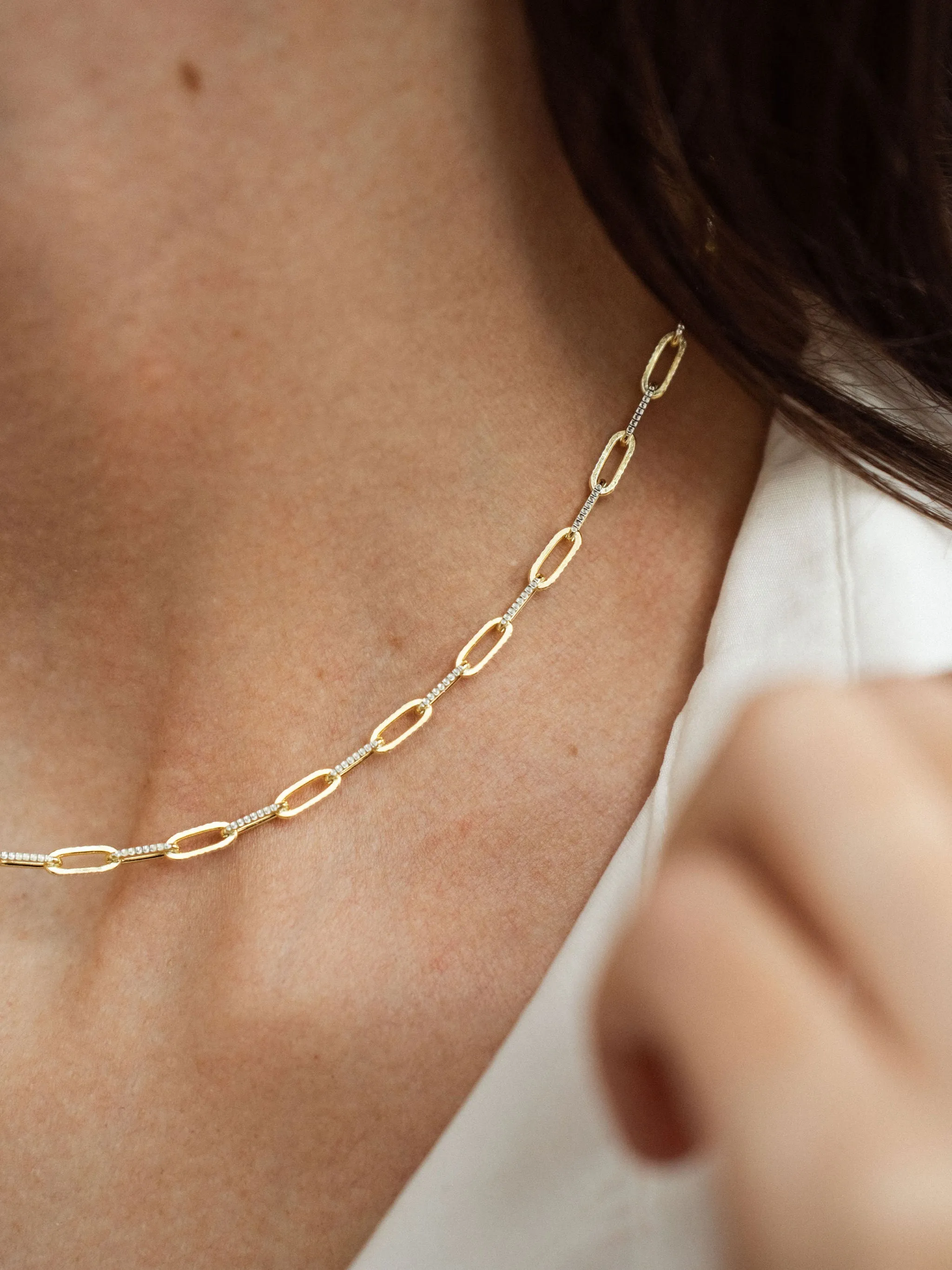 Diamond-Cut Paperclip Chain