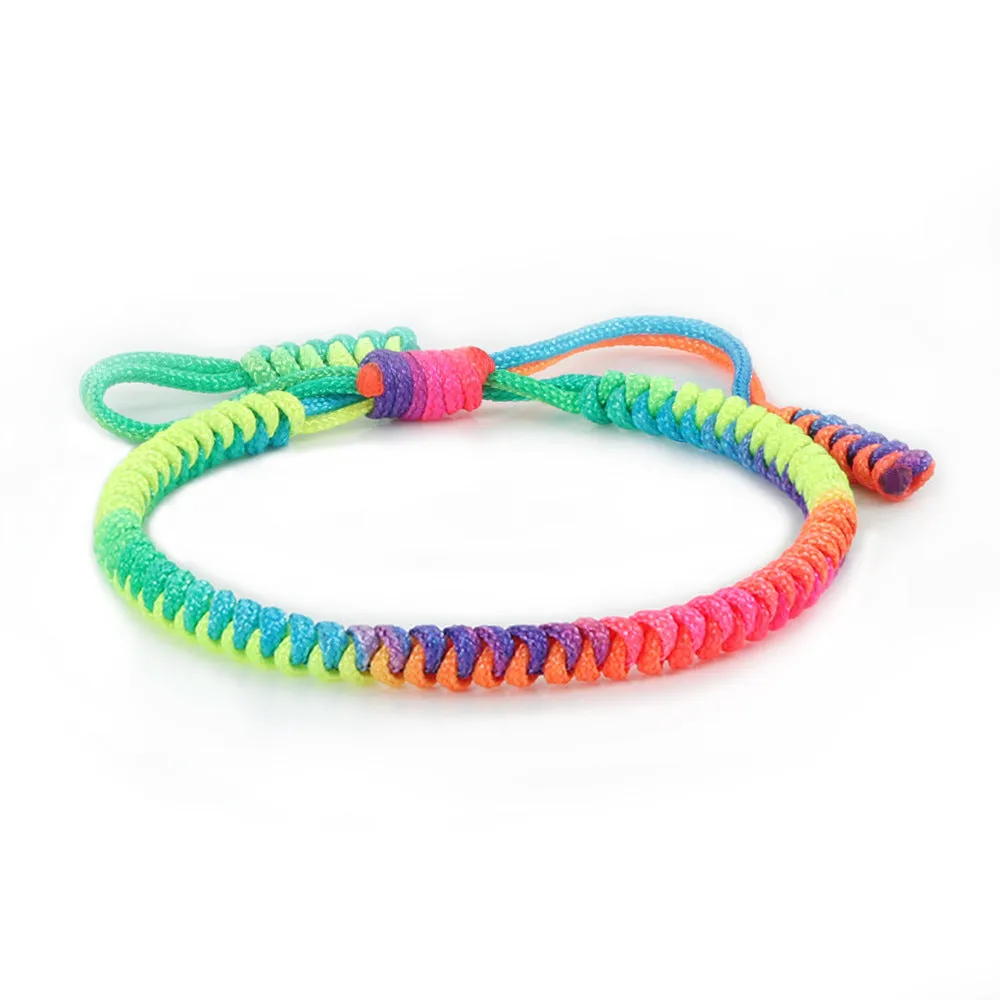 Ethnic Style,  Hand-woven Red Knots Rope Bracelet