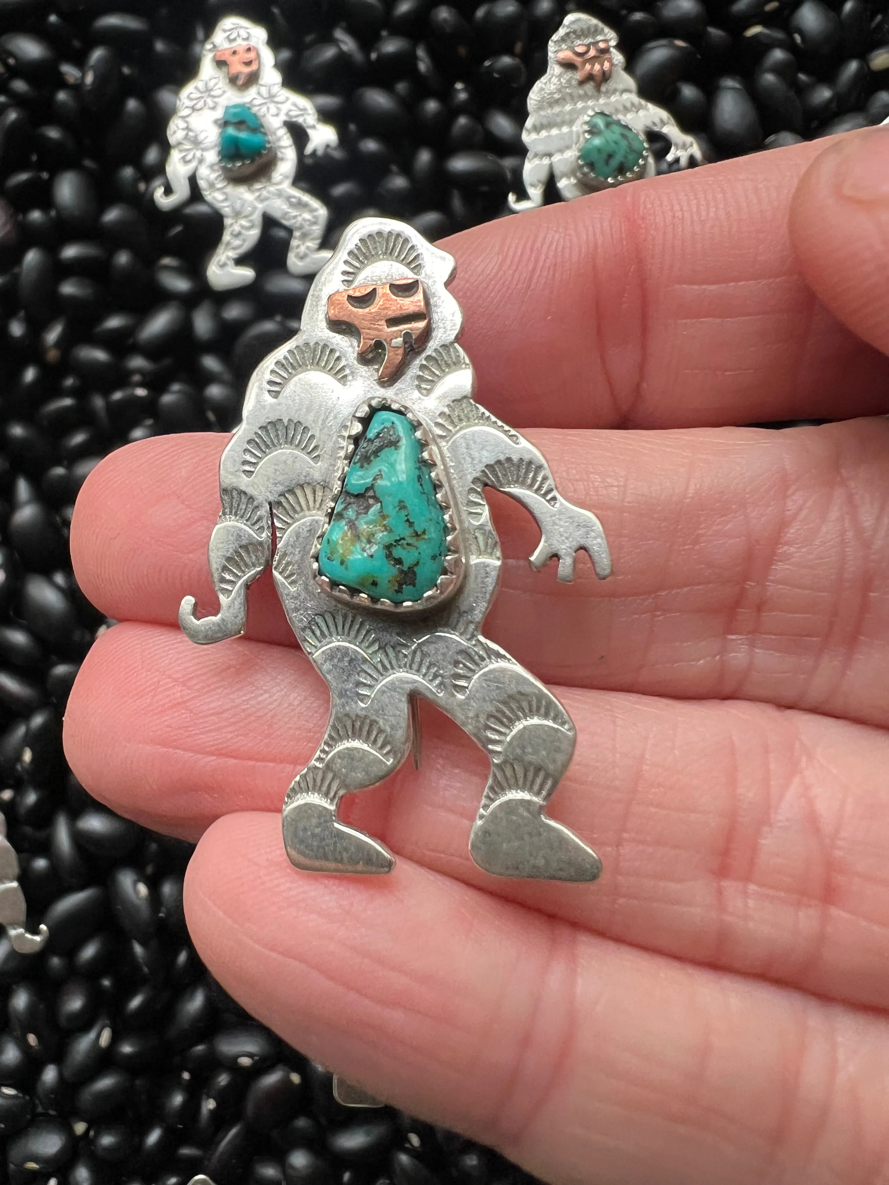 Hand Stamped Big Foot Pendant or Hat Pin