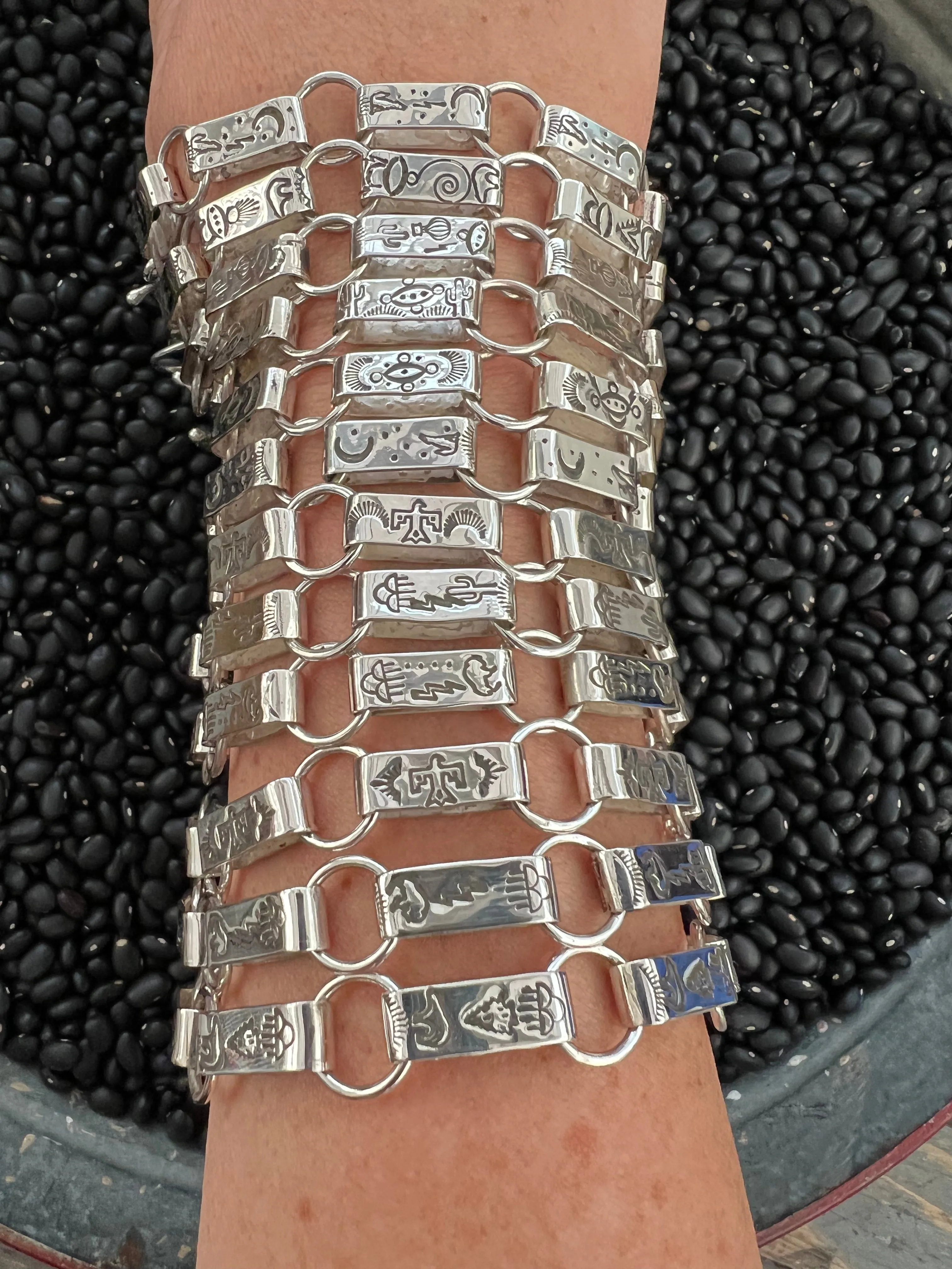 Hand Stamped Link Bracelet