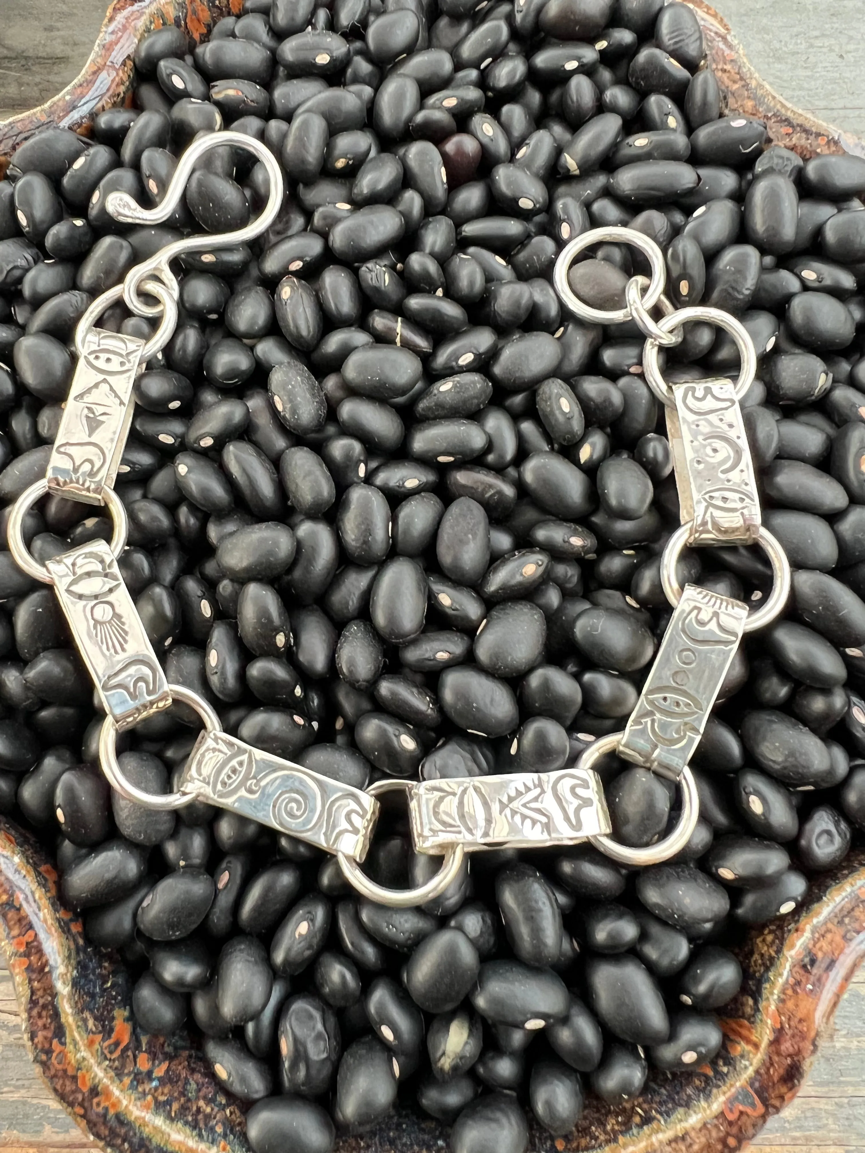 Hand Stamped Link Bracelet