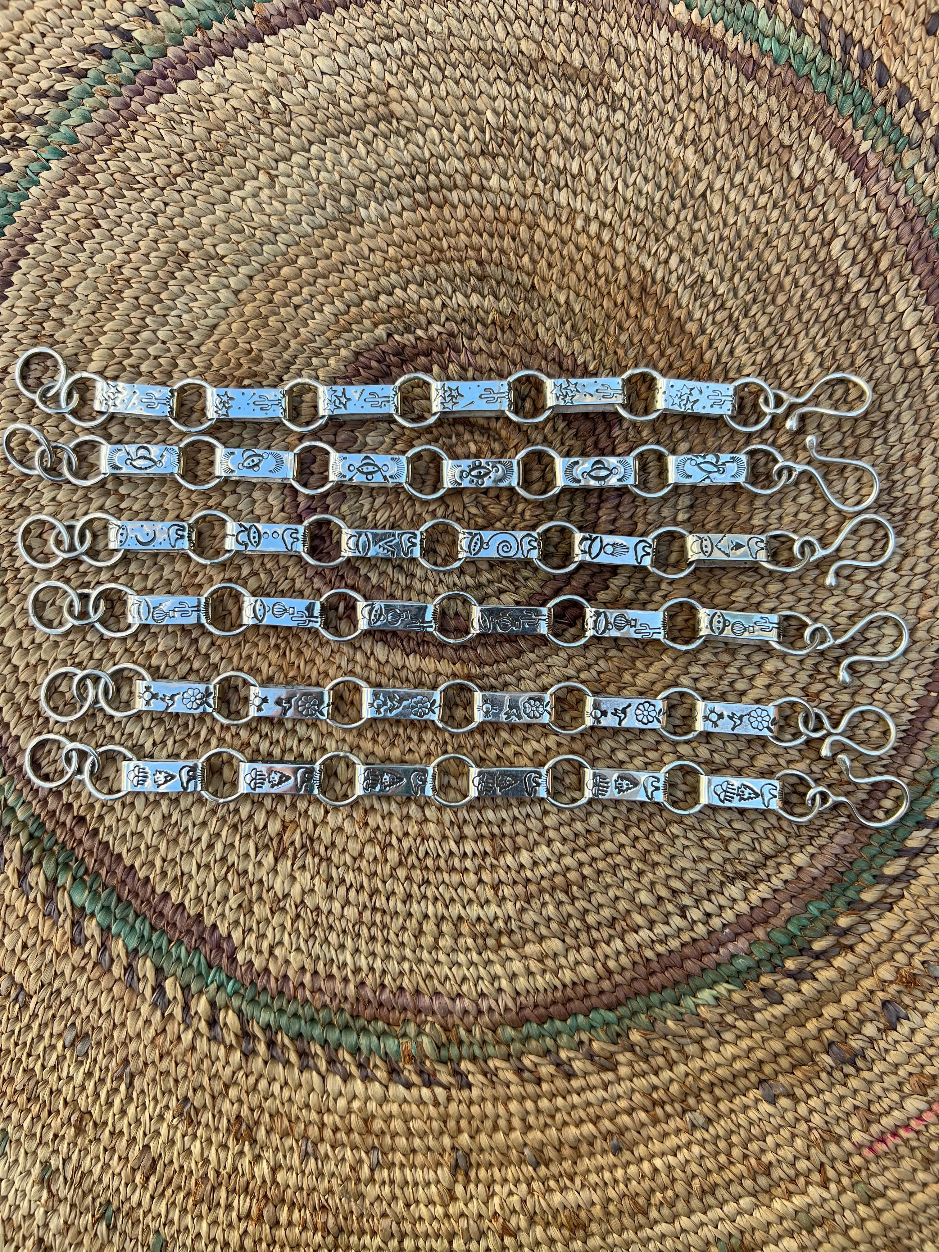 Hand Stamped Link Bracelet