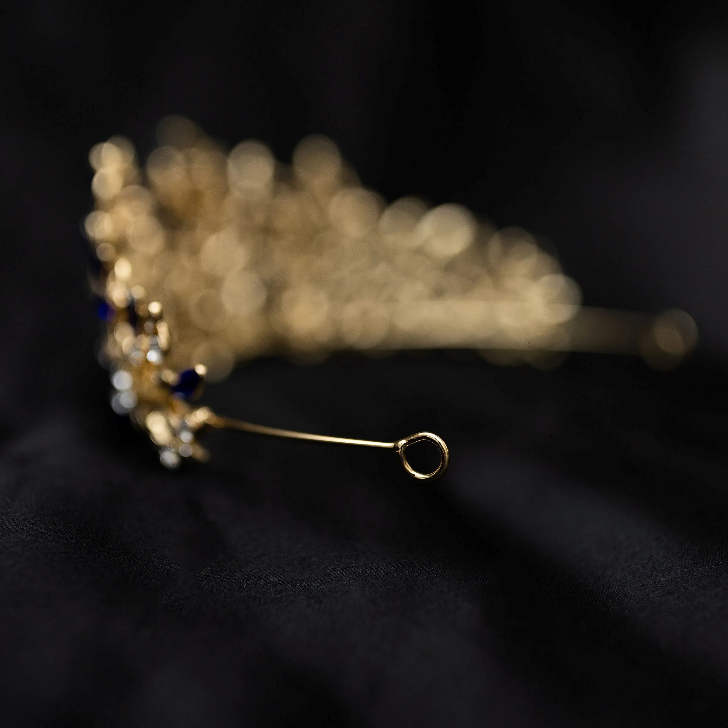 Ingrid Tiara in Blue & Gold