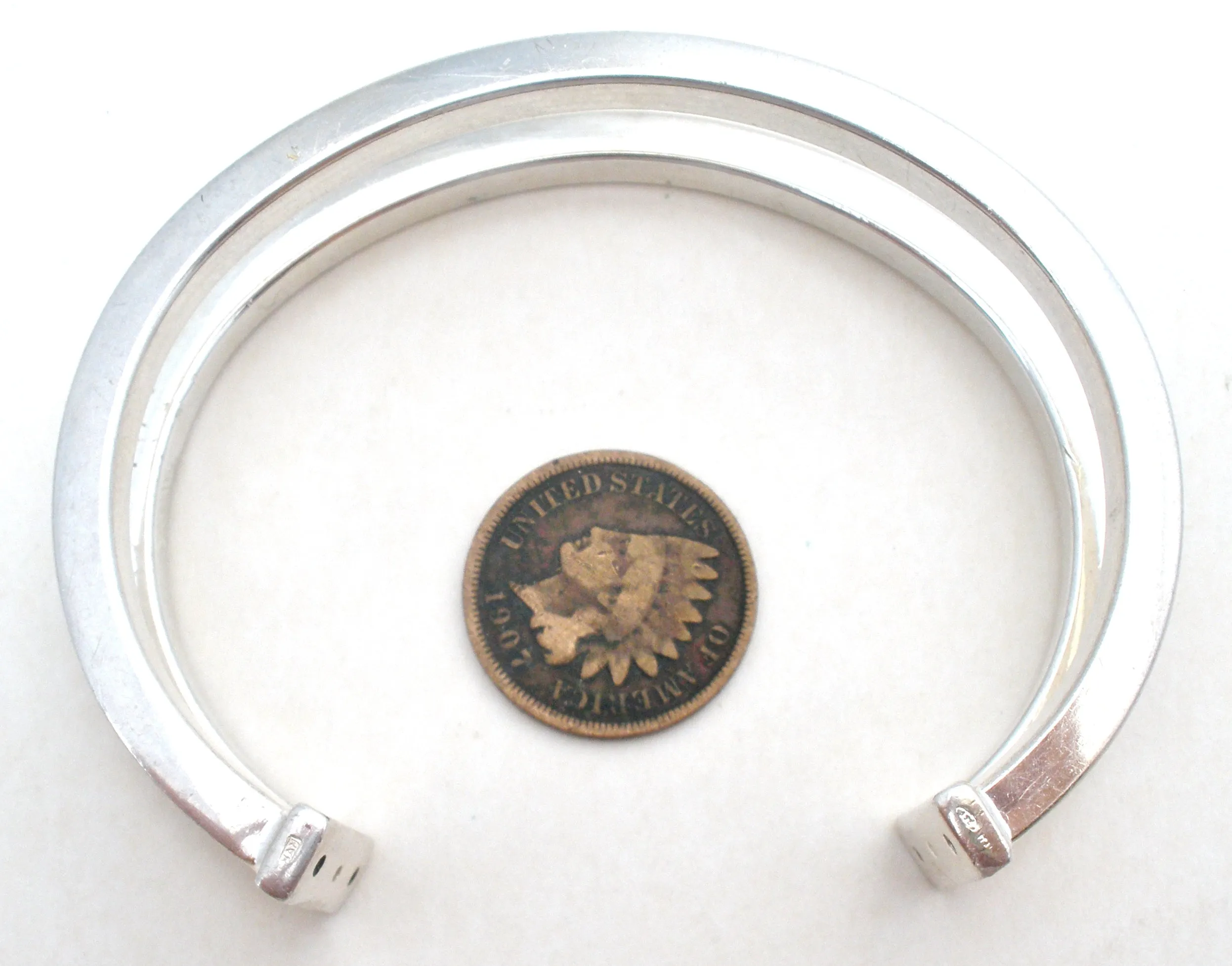 Italian Sterling Silver Cuff Bracelet Han