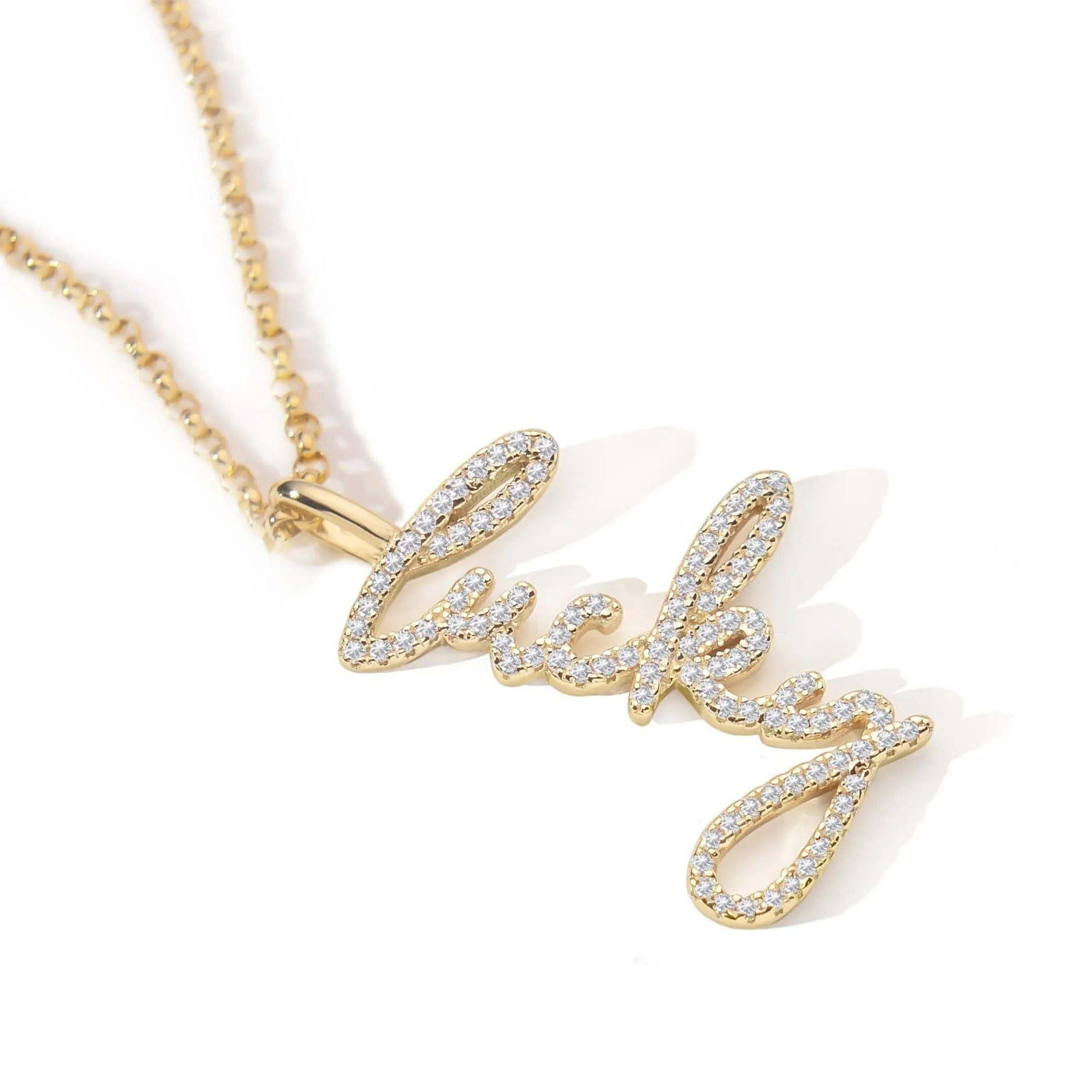 Lucky | Script Necklace