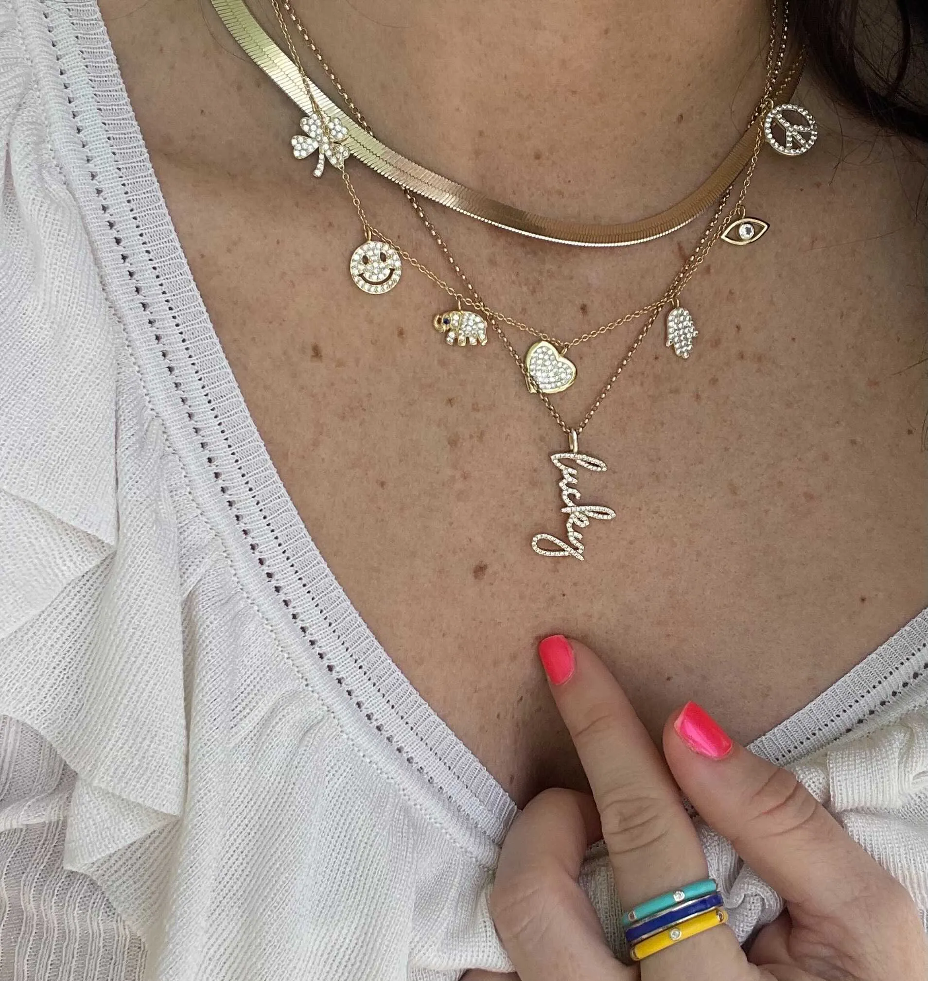 Lucky | Script Necklace