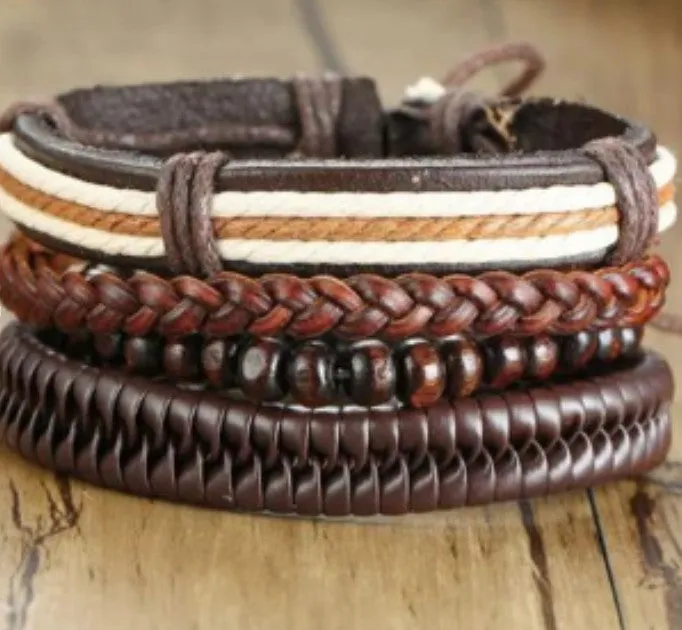 Men's Cowhide Leather Bracelet