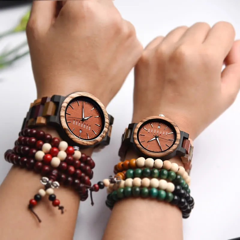 Men's Vintage Different Wood Wooden Watch