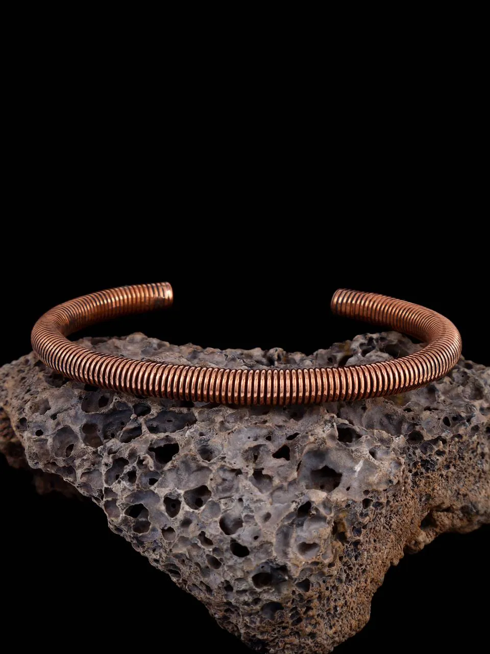 Twisted Coil Copper Cuff Bracelet