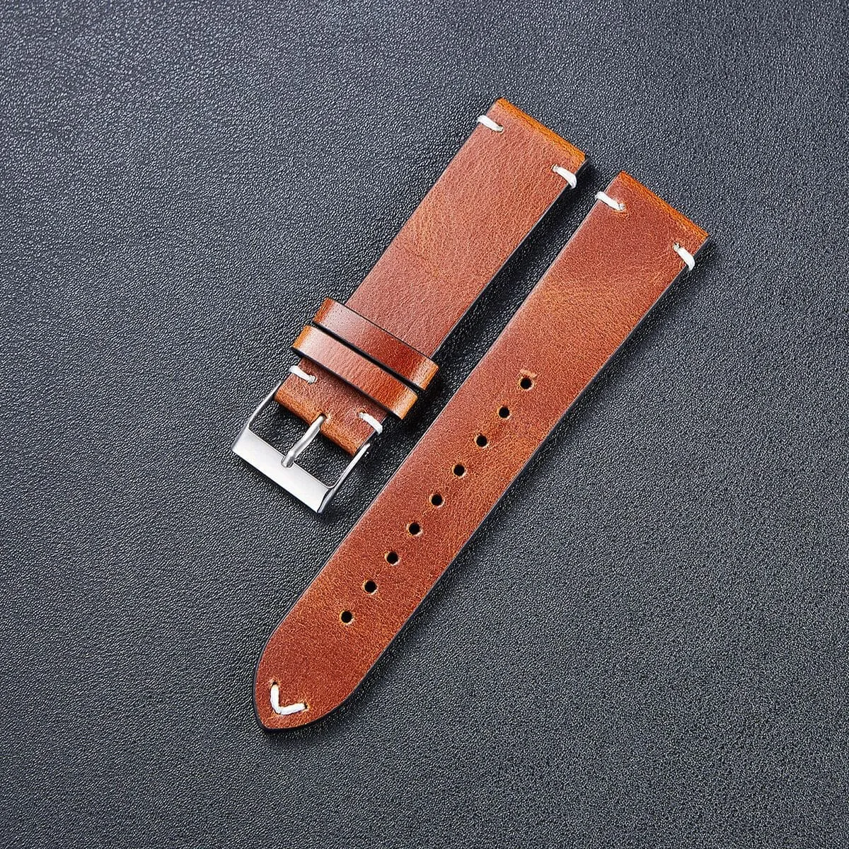 Vintage Oiled Leather Watch Straps Compatible with the Hugo Boss 22mm Range
