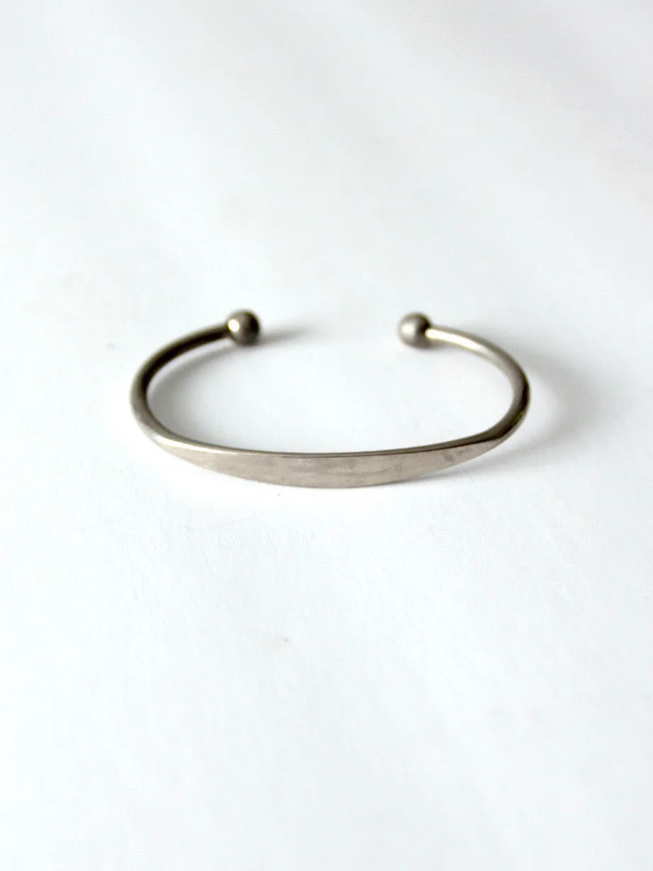 vintage silver tone cuff bracelet
